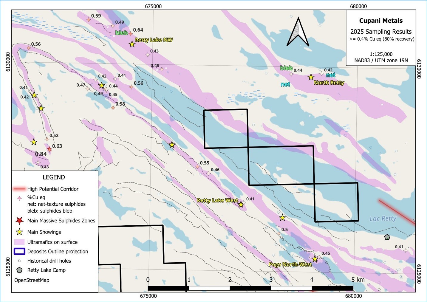 Figure 2: details Retty Lake NW and North Retty (CNW Group/Cupani Metals Corp.) Figure 2: details Retty Lake NW and North Retty (CNW Group/Cupani Metals Corp.)