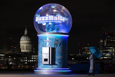 BuzzBallz reveals a giant gacha machine pop-up at Southbank, turning everyday moments into spontaneous wins and epic surprises to launch the new Berry Cherry Limeade flavour.