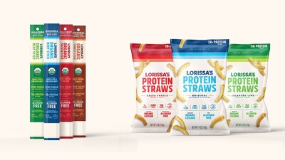 Lorissa's Organic Snacks Protein Straws and Lineup of Real Meat Protein Sticks