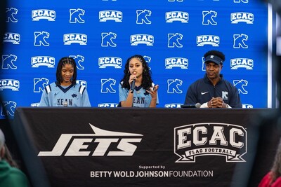 Players and coaches from each team appeared on stage to answer questions from the media during the day.