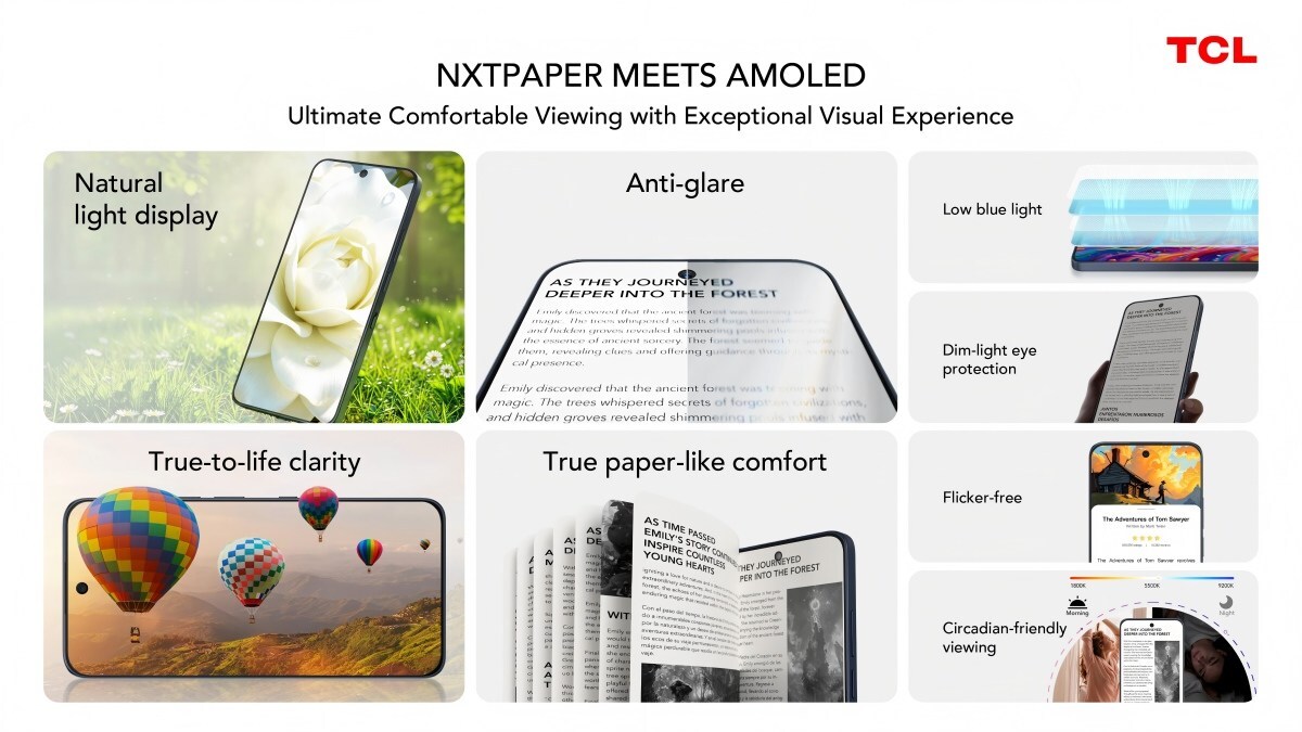 TCL Unveils Next-Generation NXTPAPER Technology on AMOLED, Redefining Visual Comfort and Mobile Display Excellence