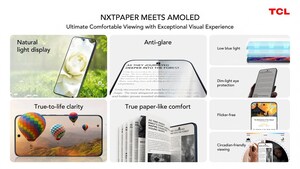 TCL Unveils Next-Generation NXTPAPER Technology on AMOLED, Redefining Visual Comfort and Mobile Display Excellence