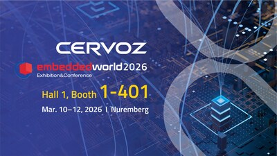 Cervoz bude vystavovať na Embedded World 2026: posilnenie riešení Edge s umelou inteligenciou