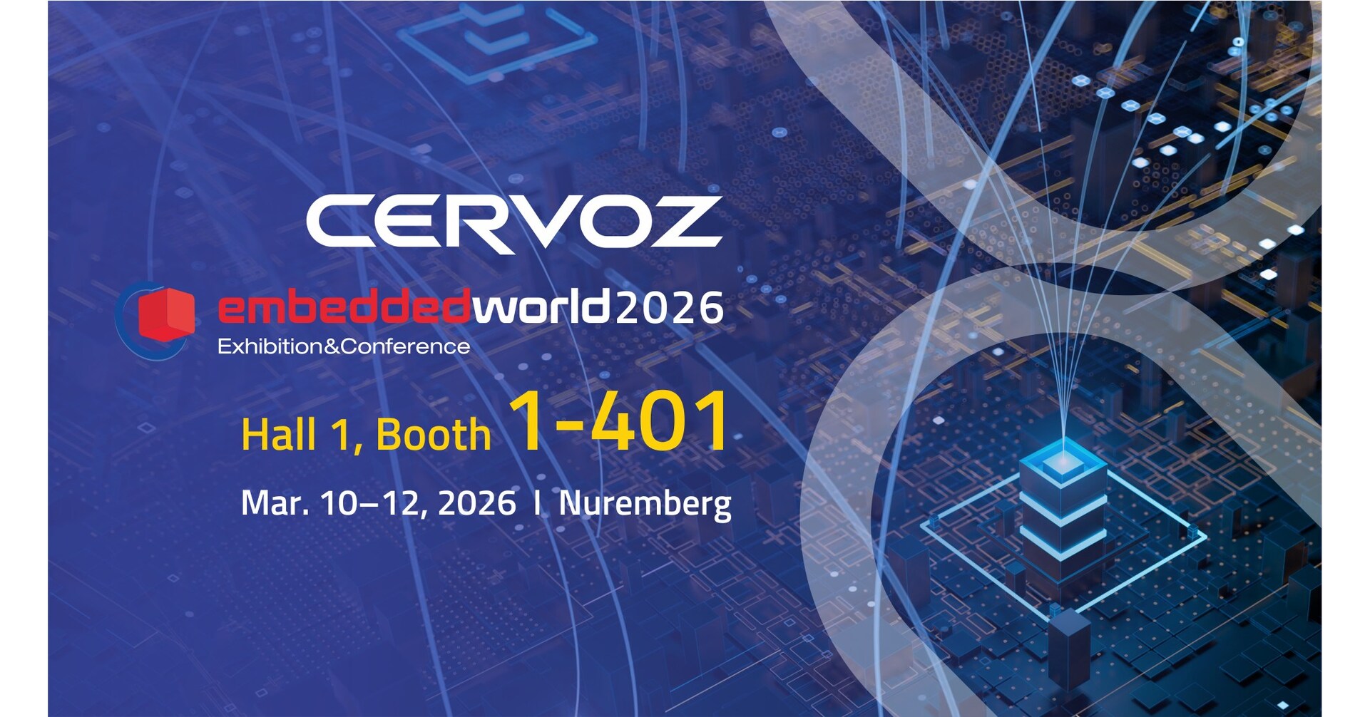 Cervoz bude vystavovať na Embedded World 2026: posilnenie riešení Edge s umelou inteligenciou Cervoz bude vystavovať na Embedded World 2026: posilnenie riešení Edge s umelou inteligenciou