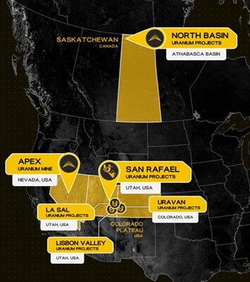 Figure 1: Project Locations (CNW Group/Urano Energy Corp.)