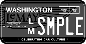 LEMAY - AMERICA'S CAR MUSEUM CUSTOM LICENSE PLATE APPROVED FOR PRODUCTION