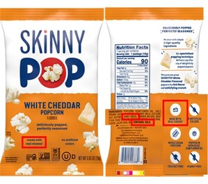 SKINNYPOP Voluntarily Removes Dairy-Containing White Cheddar Popcorn from Shelves