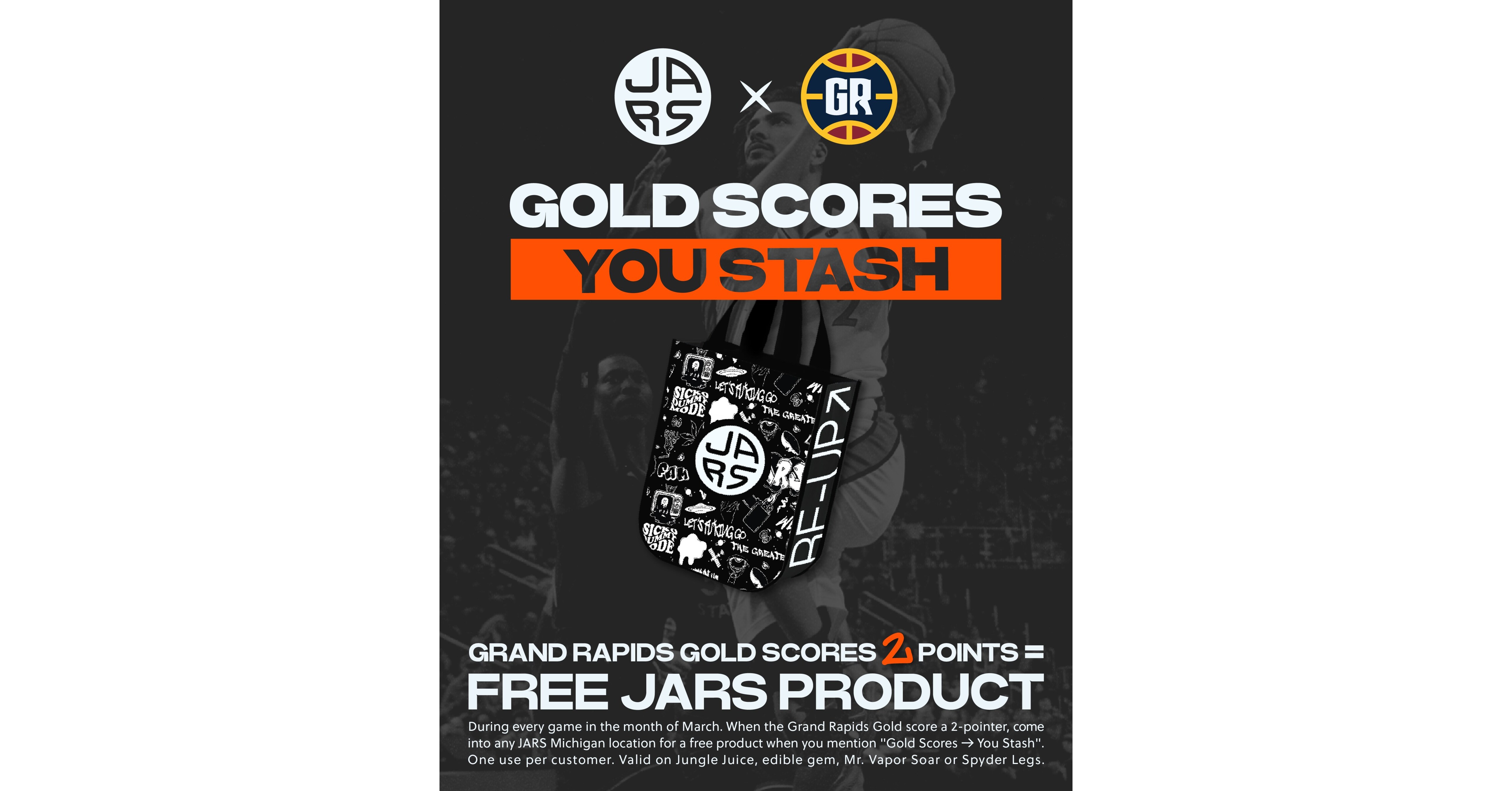 JARS Cannabis Launches March Basketball Initiatives Through Ongoing Grand Rapids Gold Partnership