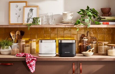 New KitchenAid Compact Grain & Rice Cooker available in Matte Black and Porcelain White New KitchenAid Compact Grain & Rice Cooker available in Matte Black and Porcelain White