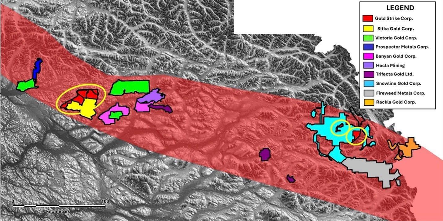 Figure 3. GSR’s land position post-Transaction (CNW Group/Gold Strike Resources Corp.) Figure 3. GSR’s land position post-Transaction (CNW Group/Gold Strike Resources Corp.)