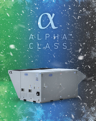 AAON Alpha Class EXTREME SERIES is available from 3 to 40 tons and uses simultaneous dual fuel technology to deliver performance at -20°F.