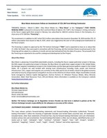 Blue Moon Announces Follow on Investment of C$1.2M from Mining Contractor