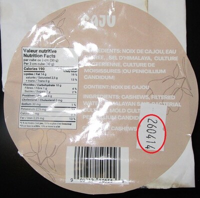 Cajù style camembert (Groupe CNW/Ministère de l'Agriculture, des Pêcheries et de l'Alimentation) Cajù style camembert (Groupe CNW/Ministère de l'Agriculture, des Pêcheries et de l'Alimentation)