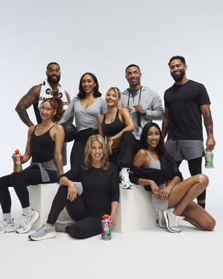 The Gatorade Lower Sugar campaign includes everyday athletes and performers in motion. Full list below:
Front row, left-to-right: Charly Barby, Denise Austin, Witney Carson, Tayshia Adams
Back row, left-to-right: Joy Williamson, Mariah Rose, Roland Pollard, Rad Lopez