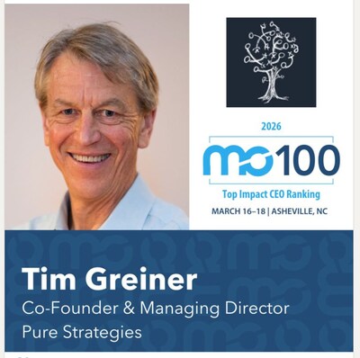 Tim Greiner, Co-Founder and Managing Director, Pure Strategies Named to the MO 100 Top Impact CEO List