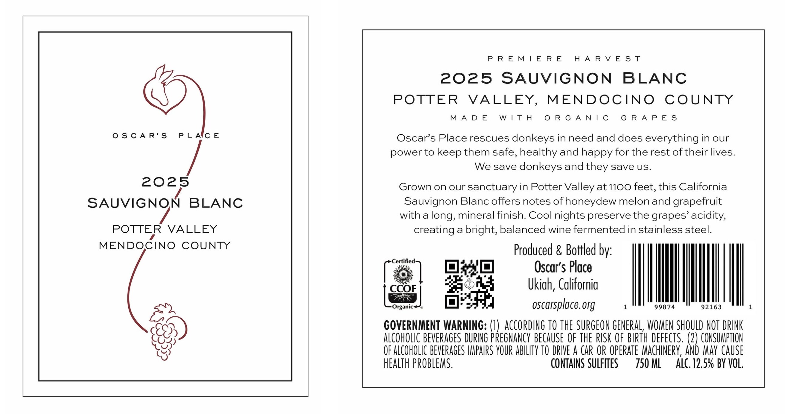 Nationally Recognized Donkey Rescue Launches Estate-Grown Organic Wine from Vineyard Unexpectedly Found on Sanctuary Land