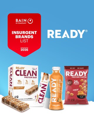 Ready® has been recognized once again on the Bain & Company 2026 Insurgent Brands list, defined as brands achieving exceptional growth and innovation, boasting more than $35 million in annual revenues, and outpacing their category's average growth rate by more than 10 times over the past five years.