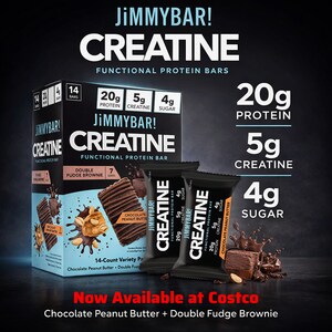 JiMMYBAR! Brings America's First Creatine Protein Bar to Costco Warehouses  Nationwide