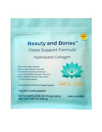 Beauty and Bones® collagen product packaging