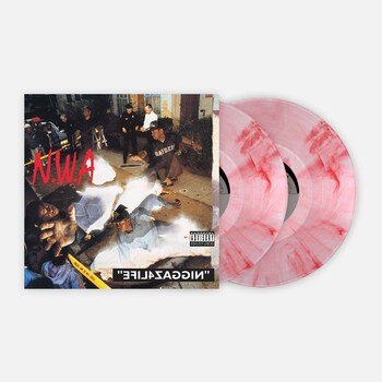 Vinyl Me, Please’s exclusive vinyl edition of N.W.A.’s Efil4zaggin, pressed on 180g “Bloodshed” colored vinyl and cut by Ryan Smith at Sterling Sound.