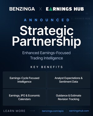 Benzinga and Earnings Hub Establish Data Relationship to Enhance Earnings-Focused Trading Intelligence