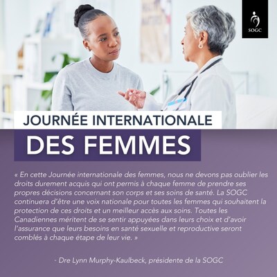JIF 2026 : La SOGC appelle à la vigilance pour protéger la santé sexuelle et les droits reproductifs des femmes au Canada