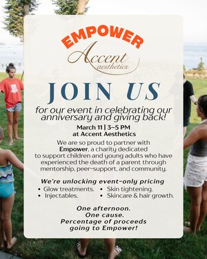 Accent Aesthetics Celebrates Anniversary with "Empowering Women Together" Event Benefiting Empower Charity