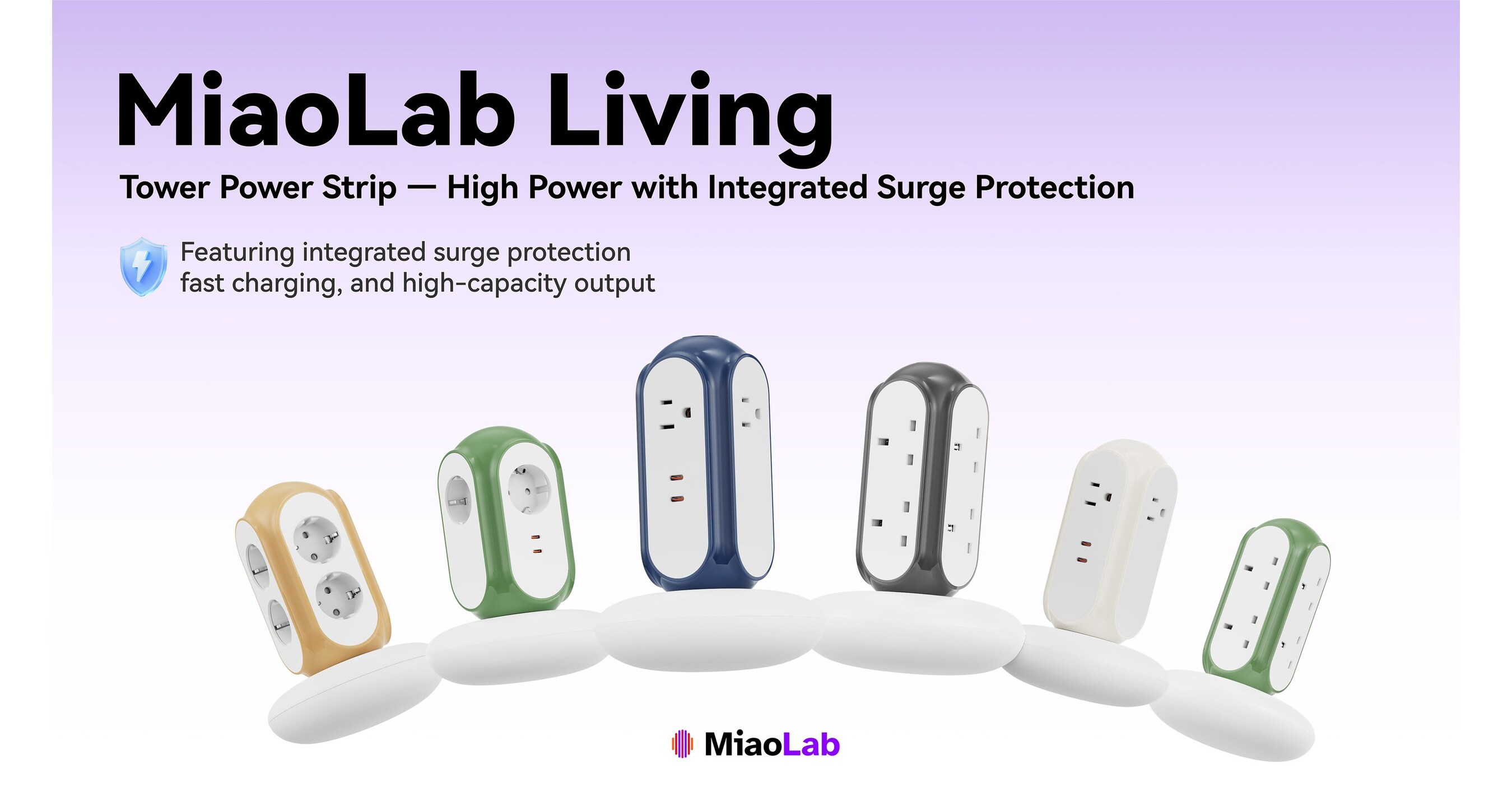 MiaoLab Launches Living Series with Tower Power Strip - Meeting Your Desks Buddy That Bounces Back