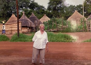 Ann McLaughlin, a resident at Benchmark at Bedford Falls in Bedford, N.H., at the Clinic in Colombia She Founded