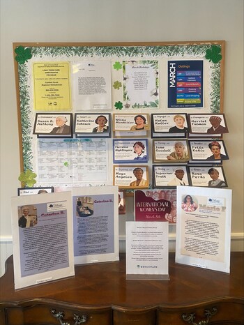 The Village at Mariner's Point's International Women's Day Display