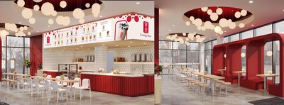 Gong cha 2.0 store design renderings.