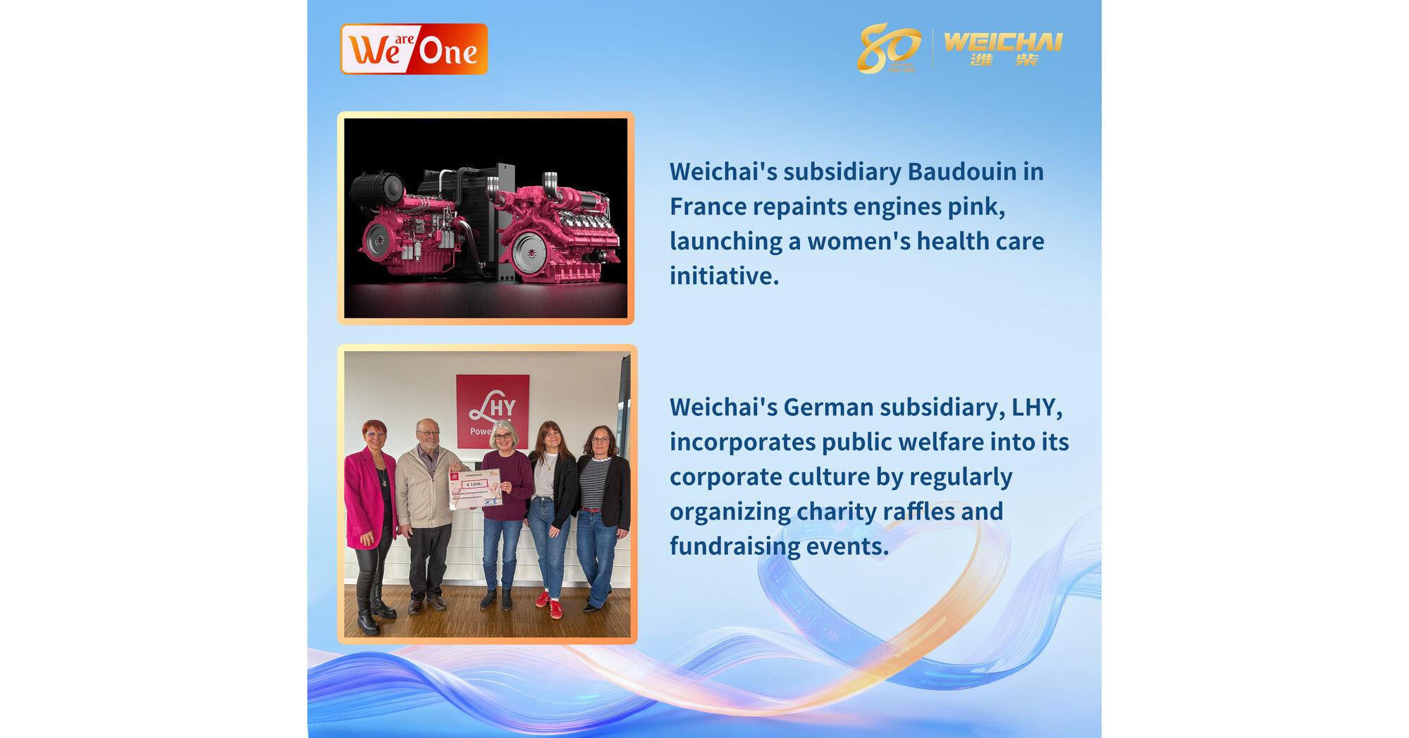 From Industrial Blue to Caring Pink: Weichais exceptionally warm human touch