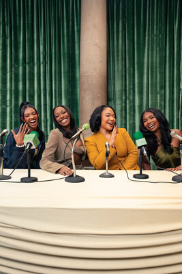 Masai Russell (The Sweatset Hottie) Serena Page (The Big Day Baddie), Kirah Ominique (The Silk Scholar) and Clarke Peoples (The Jet Set Presser)