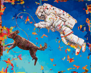 LA Artist David Palmer Brings "Inner Cinema" to Paris; Features Spacewalking Labradoodle