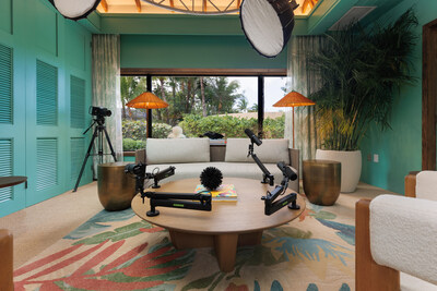 The interior of the Studio features a soundproofed recording environment with integrated audio-visual production, flexible lighting, and advanced streaming capabilities. The interior of the Studio features a soundproofed recording environment with integrated audio-visual production, flexible lighting, and advanced streaming capabilities.