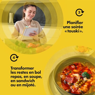 Planifiez une soirée Touski et transformez les restes en délicieux repas (Groupe CNW/Société québécoise de récupération et de recyclage)