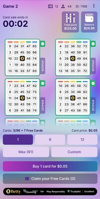 Betty Gaming - iBingo (CNW Group/Betty Gaming CA Ltd.)