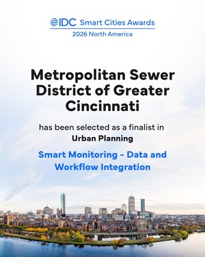 Metropolitan Sewer District of Greater Cincinnati Named Finalist in IDC's 2026 Smart Cities Awards for Solution Built with Flowfinity