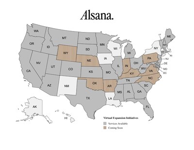 Alsana continues to extend virtual PHP and IOP services for both adults and adolescents across the United States.