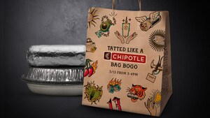 CHIPOTLE BRINGS BACK "TATTED LIKE A CHIPOTLE BAG" BOGO WITH SUPERFAN SWAE LEE FOR FRIDAY THE 13TH