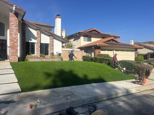 Striking Artificial Turf Installation Elevates Agoura Hills Home