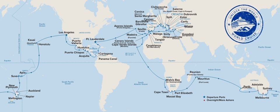 Princess Cruises Announces 2028 World Cruise: 115-Day Global Voyage Visiting 49 Destinations Onboard Coral Princess