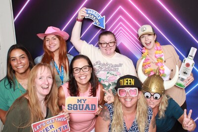 The Mattamy Home Funding team in the photo booth at their Summer Fun event. (CNW Group/Mattamy Homes Limited)