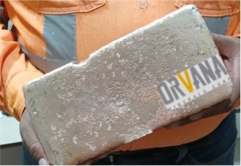 Photo 1: Dore bar from the first gold pour after the Don Mario Plant Restart (CNW Group/Orvana Minerals Corp.) Photo 1: Dore bar from the first gold pour after the Don Mario Plant Restart (CNW Group/Orvana Minerals Corp.)