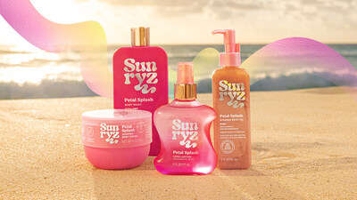 The debut Sunryz collection includes four layerable essentials – a lush Body Mist for long-lasting fragrance, a Whipped Body Cream to hydrate and moisturize skin, a lightweight Shimmer Body Oil for instant glow, and a creamy Body Wash to gently cleanse and nourish skin.