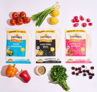 Tumaro’s Carb Wise™ Everything Bagel, Chia & Flax Super Seeds, and Classic Sourdough Wraps — innovative, flavor-forward varieties that reflect the brand’s bold approach to the category, including Keto Certified appeal for today’s wellness-focused shopper.