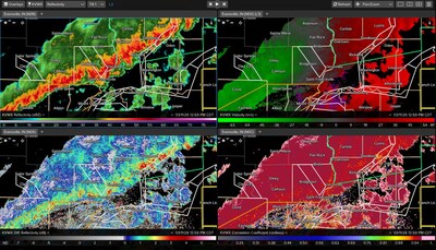 See every angle of the storm — QuadPane radar puts the full picture at your fingertips.