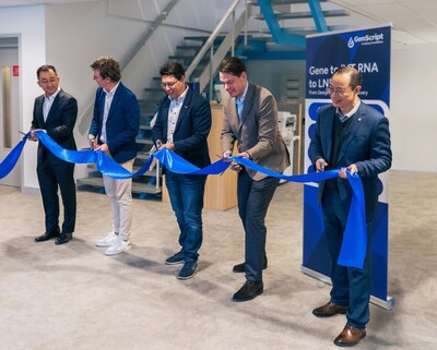 Ribbon cutting ceremony for the European mRNA production site in Delft, the Netherlands