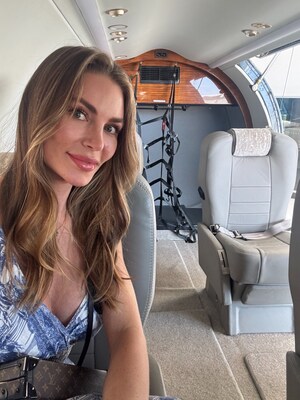 Devon Perry inside Pilatus PC-12