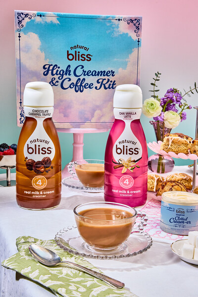 natural bliss® introduces the “High Creamer & Coffee” experience – a whimsical coffee-and-creamer twist on high tea featuring the brand's new indulgent four ingredient dairy creamers